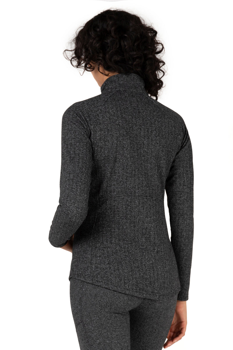 Alpine 1/4 Zip Double Brushed Jacquard Sweater