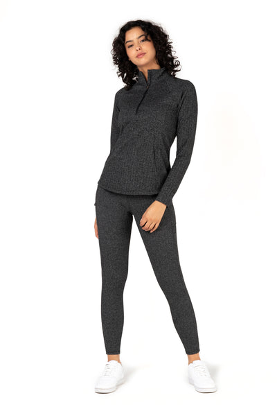 Alpine 1/4 Zip Double Brushed Jacquard Sweater