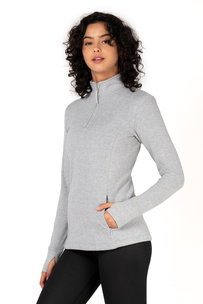 Equinox 1/4 Zip Double Brushed Jacquard Sweater